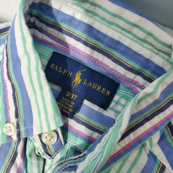 Ralph Lauren set of 2 boys long sleeve button down shirts sz 3T - Picture 12 of 15